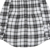 AMERICAN EAGLE Womens Black & White Plaid Cotton Shirt S Casual Check Button-Up