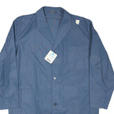SPILAY Mens Blue Classic Jacket L Polyester Blend Button Plain