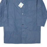 SPILAY Mens Blue Classic Jacket L Polyester Blend Button Plain