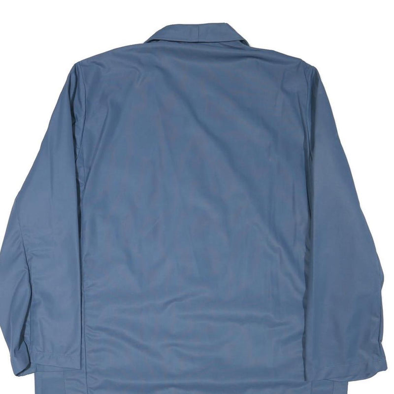 SPILAY Mens Blue Classic Jacket L Polyester Blend Button Plain