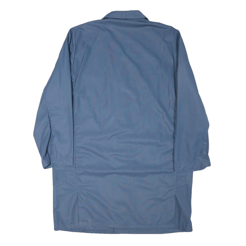 SPILAY Mens Blue Classic Jacket L Polyester Blend Button Plain