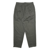 DRESSBARN Womens Cotton Classic Green Trousers W32 L28 Casual Comfortable Zip