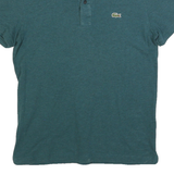 LACOSTE Mens Blue Short Sleeve Plain Polo Shirt M Slim Fit Classic Style