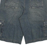 BOLT Mens Shorts Blue Cargo 3XL W38 Cotton Blend Casual Pockets
