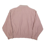Mens Pink Button Jacket L Polyester Blend Plain Casual Lightweight
