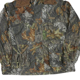 Mens Brown Camouflage Outdoor Jacket XL Polyester Blend Zip Hooded Rocky