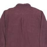 DICKIES Mens Maroon Shirt L Cotton Blend Button Pocket Workwear Casual