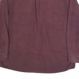 DICKIES Mens Maroon Shirt L Cotton Blend Button Pocket Workwear Casual
