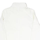 PUMA Womens White Jacket UK 10 Polyester Blend Plain Zip Lightweight Sportswear