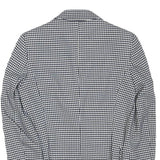 ZARA BASIC Womens Black & White Houndstooth Blazer Jacket XS Polyester Blend
