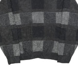 D'AVILA Womens Grey Patterned Jumper Crew Neck Basic Knit L Acrylic Casual