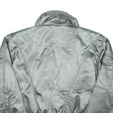 NILS Womens Silver Jacket XS Polyester Blend Plain Zip Casual Lightweight