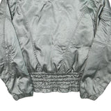 NILS Womens Silver Jacket XS Polyester Blend Plain Zip Casual Lightweight