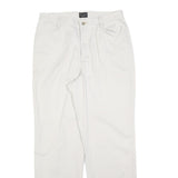 RIDERS Womens Cotton Blend White Regular Straight Trousers W30 L30 Comfortable