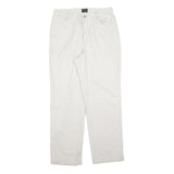 RIDERS Womens Cotton Blend White Regular Straight Trousers W30 L30 Comfortable