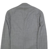 BOGGI Mens Grey Wool Button Jacket L Woven Classic Blazer Formal