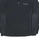 COLUMBIA Mens Black Pullover Outdoor Jumper Plain Regular Fit Polyester Knit M