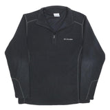 COLUMBIA Mens Black Pullover Outdoor Jumper Plain Regular Fit Polyester Knit M