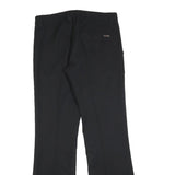 ENERGIE Womens Black Regular Flared Polyester Trousers W32 L32 Classic Zip