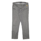 MARINA MILITARE Mens Cotton Blend Grey Slim Trousers W31 L27 Stylish Casual Wear
