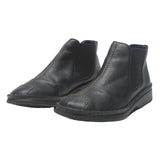 RIEKER Womens Black Leather Ankle Boots UK 6 Comfortable Slip On Casual