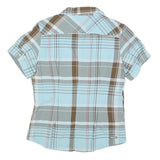 THE NORTH FACE Womens Blue & Brown Check Shirt L Lightweight Outdoor Casual
