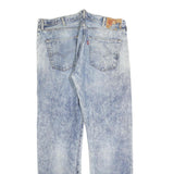 LEVI'S 501 Mens Jeans Blue Regular Straight Denim Light W38 L34 Button Closure