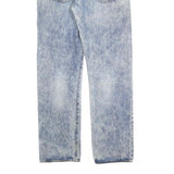 LEVI'S 501 Mens Jeans Blue Regular Straight Denim Light W38 L34 Button Closure