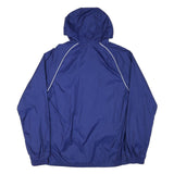 ADIDAS Mens Blue Outdoor Jacket S Nylon Plain Hooded Zip