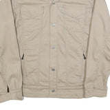 LEVI'S Mens Beige Cotton Blend Button Jacket L Casual Workwear Durable