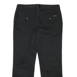 MASSIMO DUTTI Womens Regular Black Cotton Blend Zip Trousers W32 L27 Classic