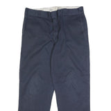 DICKIES Mens Regular Fit Navy Blue Cotton Blend Straight Leg Trousers W38 L29
