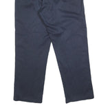 DICKIES Mens Regular Fit Navy Blue Cotton Blend Straight Leg Trousers W38 L29