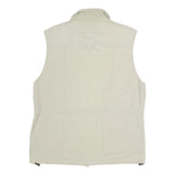 COLUMBIA Mens Beige Nylon Outdoor Jacket M Titanium Zip Utility Pockets Vest