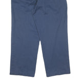DICKIES Mens Cotton Navy Blue Regular Straight Leg Trousers W38 L27 Workwear