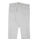 PEGADOR Mens Cotton Blend Slim Cargo Trousers Light Grey W31 L29 Utility Pockets