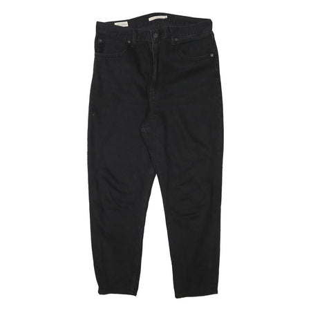LEVI'S Womens Relaxed Black Denim Jeans W31 L24 Classic Zip Cotton Blend