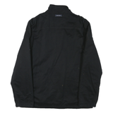 NAUTICA Mens Black Polyester Blend Zip Jacket L Plain Classic Casual Outerwear