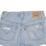 LEVI'S Womens Denim Blue Distressed Casual Shorts M W26 Button Fly