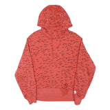 NIKE Boys Red & Black All Over Swoosh Print Pullover Hoodie L