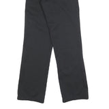 DICKIES Mens Regular Black Cotton Blend Trousers W26 L29 Classic Zip Pocket