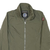 NAPAPIJRI Womens Green Zip Jacket M Polyester Blend Plain Casual Outdoor