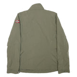 NAPAPIJRI Womens Green Zip Jacket M Polyester Blend Plain Casual Outdoor