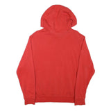 NIKE Mens Red Hoodie S S Logo Cotton Blend Pullover Sweatshirt