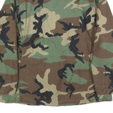 CENTRE MANUFACTURING COMPANY Mens Green & Brown Camouflage Outdoor Jacket M