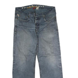 PARASUCO Mens Blue Regular Straight Denim Light W32 L30 Classic Zip Fly Jeans