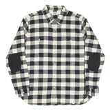 HATLEY HERITAGE Mens Black & Cream Check Shirt L Cotton Blend Long Sleeve Casual