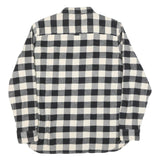 HATLEY HERITAGE Mens Black & Cream Check Shirt L Cotton Blend Long Sleeve Casual