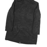 LEVI'S Womens Black Faux Fur Hooded Zip Jacket M Polyester Blend Warm Winter