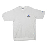 ADIDAS Mens Grey Graphic T-Shirt M Short Sleeve Crew Neck Cotton Blend Casual